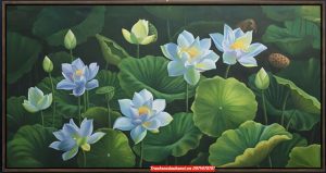 Tranh hoa sen thuần khiết trong sáng SN2