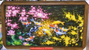 Tranh cá chép ao sen, Tranh ý nghĩa SN91