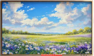 Tranh cánh đồng hoa, tranh hoa đẹp SN71