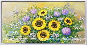 Tranh hoa hương dương tươi đẹp SN50