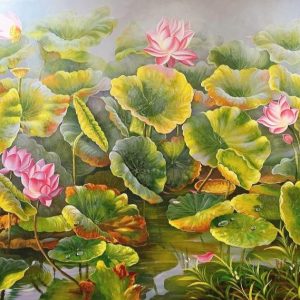 Mẫu Tranh hoa sen tuyệt đẹp ý nghĩa SN79