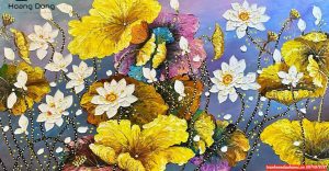 Tranh hoa sen treo tường ý nghĩa SN23