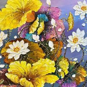 Tranh hoa sen treo tường ý nghĩa SN23