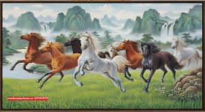 Tranh mã đáo thành công chạy trên cỏ ý nghĩa SN98