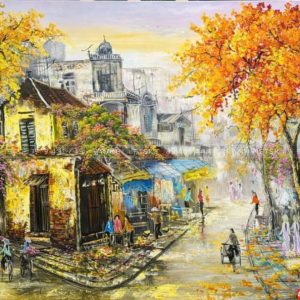 Tranh phố cổ hà nội sưa, tranh Phố cổ SN21