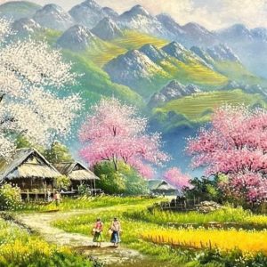 Tranh phong cảnh tây bắc đẹp ấn tượng SN11