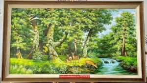 Tranh rừng cây rừng sồi nga tranh phong cảnh châu âu SN71