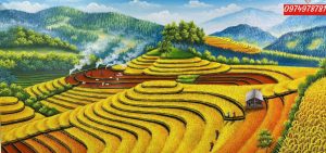 Tranh ruộng bậc thang, phong cảnh tây bắc treo tường SN24