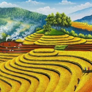 Tranh ruộng bậc thang, phong cảnh tây bắc treo tường SN24