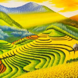 Tranh ruộng bậc thang treo phòng làm việc SN13