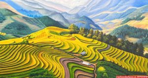 Tranh Ruộng Bậc Thang Đẹp – Tranh Ruộng Bậc Thang Ý Nghĩa SN64