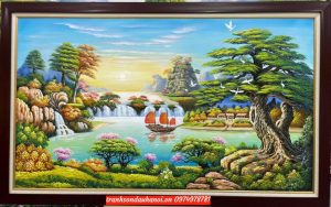 Tranh sơn thuỷ hữu tình non nước SN86