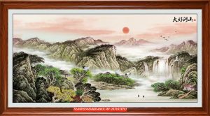 Tranh thuỷ Mặc, tranh thuỷ mặc đẹp sơn thuỷ SN85