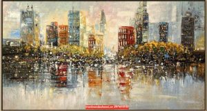 Tranh trừu tượng treo phòng khách SN61