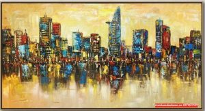 Tranh trừu tượng đẹp ấn tượng SN62