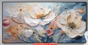 Tranh hoa trừu tượng đẹp hiện đại SN73