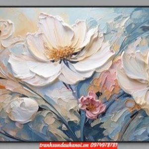 Tranh hoa trừu tượng đẹp hiện đại SN73