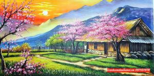 Tranh phong cảnh tây bắc tranh vẽ ý nghĩa SN110