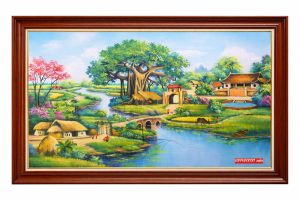 tranh dong que son dau