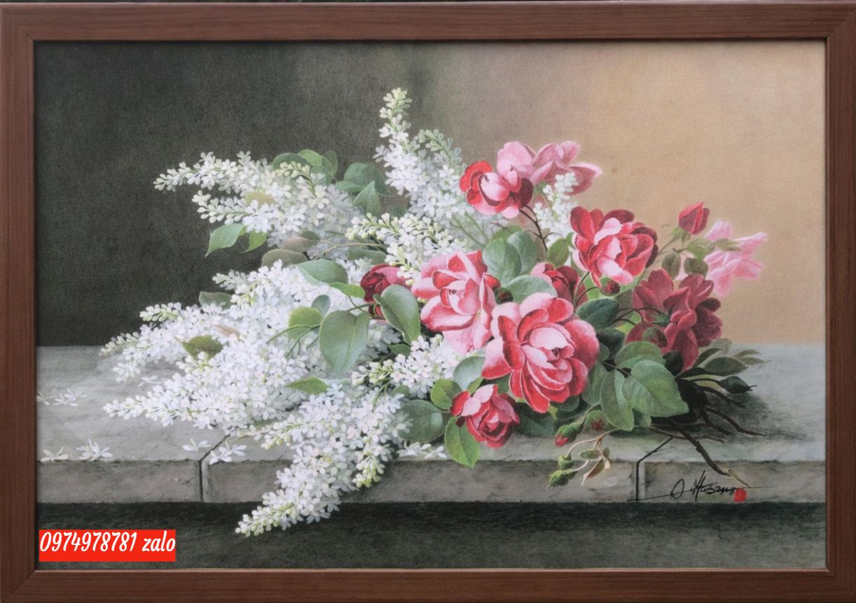 tranh hoa hong