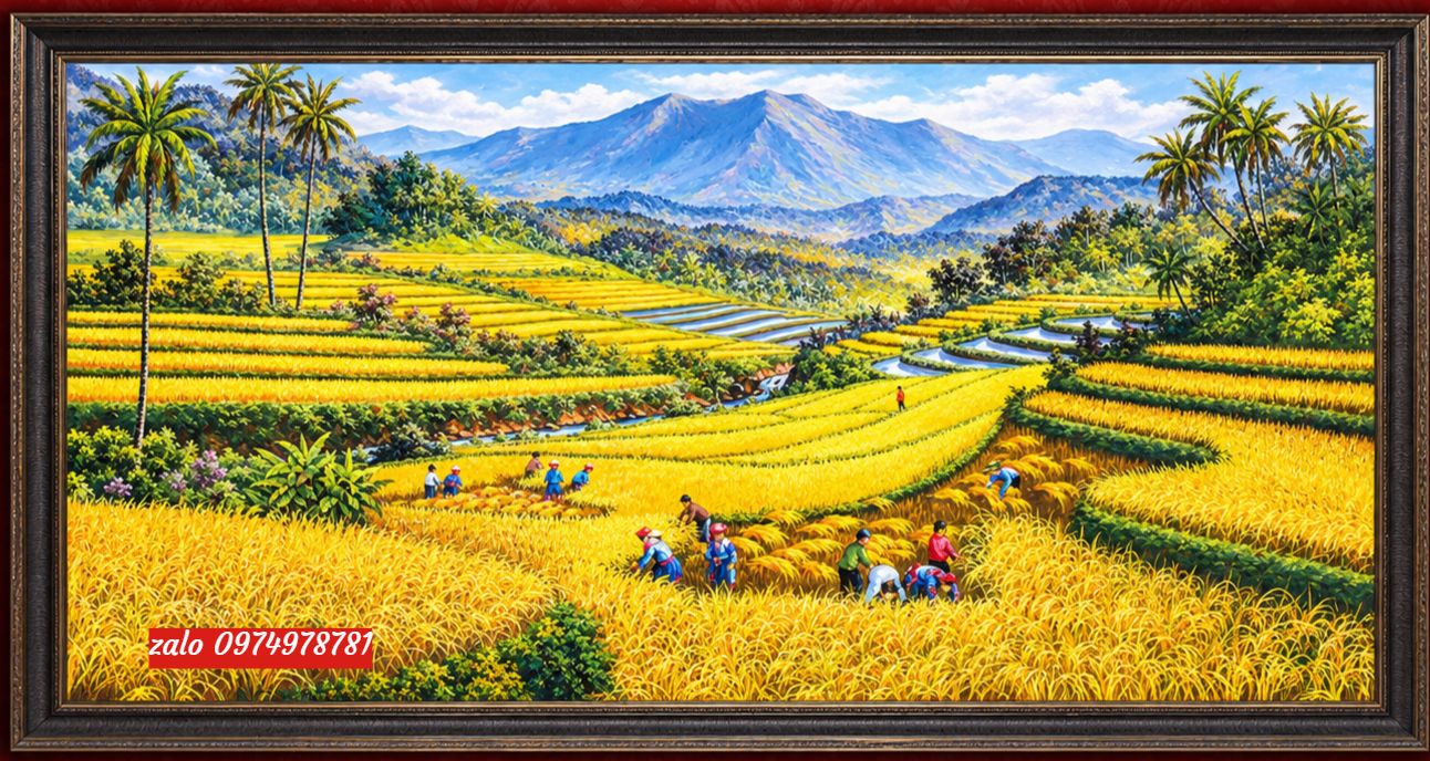 tranh mua gat lua chin